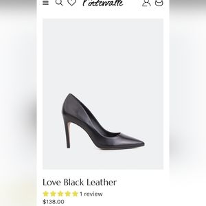 L'Intervalle "Love" Black Leather Heels